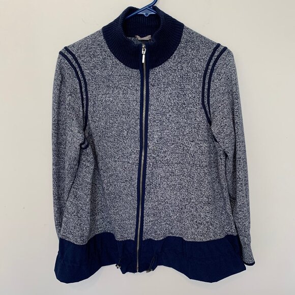 CHICO'S NAVY BLUE LONG SLEEVE SWEATER SIZE LARGE - Picture 1 of 7